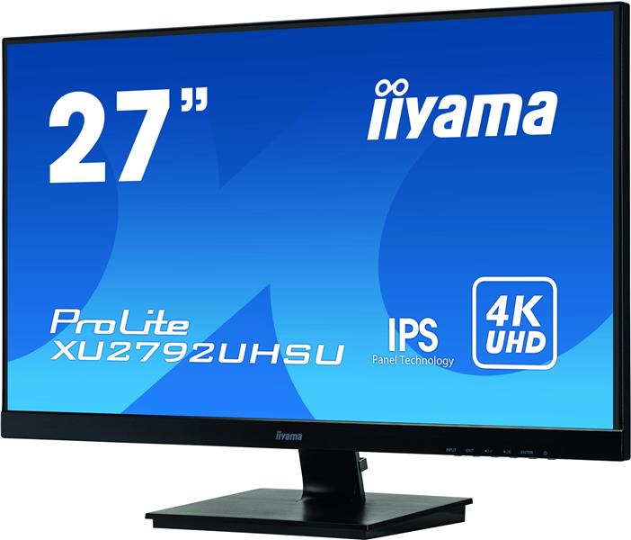 iiyama ProLite XU2792UHSU-B1 LED display 68,6 cm (27"") 3840 x 2160 Pixels 4K Ultra HD Zwart