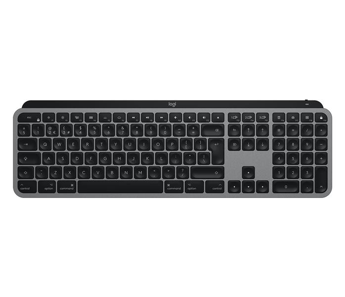 Logitech MX Keys for Mac toetsenbord RF-draadloos + Bluetooth QWERTZ Zwitsers Aluminium, Zwart