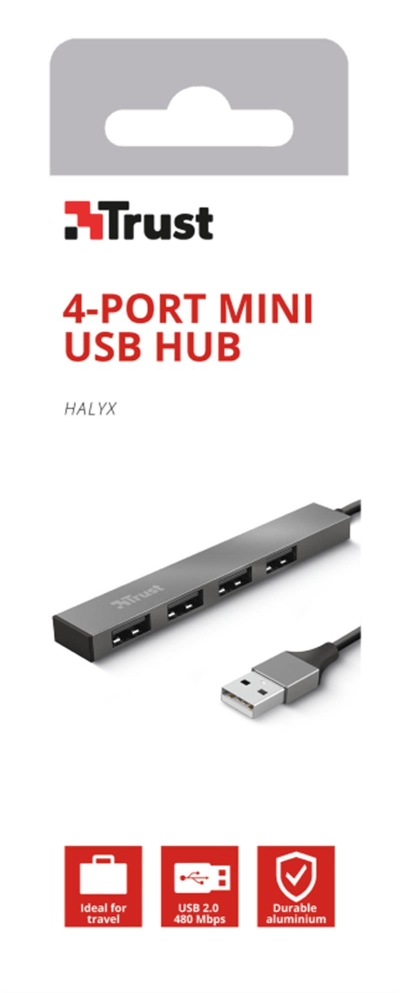 Trust Halyx USB 2.0 480 Mbit/s Aluminium