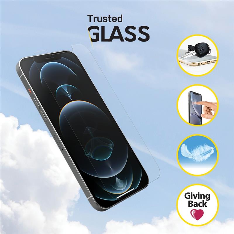 OtterBox Trusted Glass Series voor Apple iPhone 12/iPhone 12 Pro, transparant - Geen retailverpakking