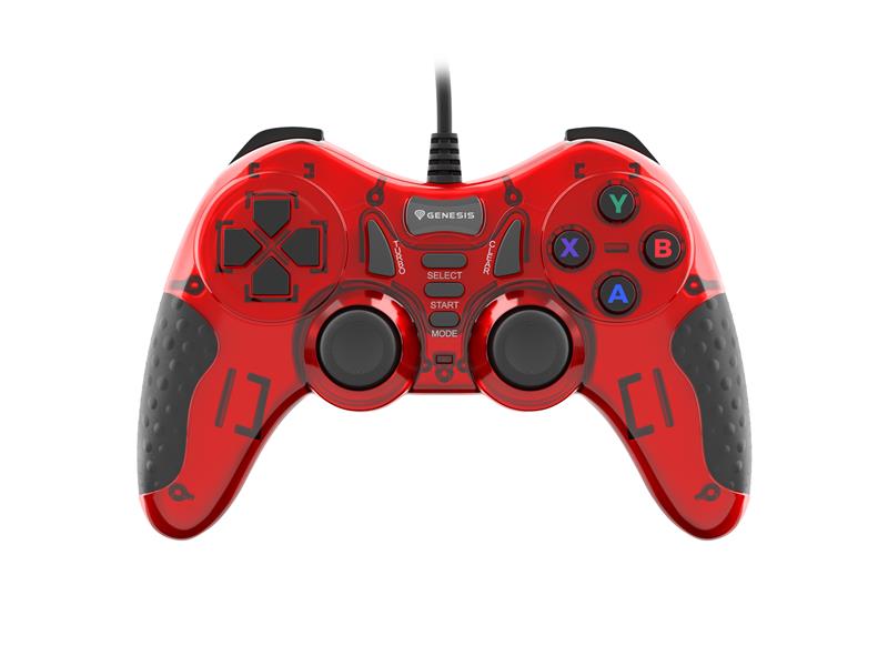 GENESIS MANGAN 200 Rood USB 2.0 Gamepad Analoog/digitaal PC