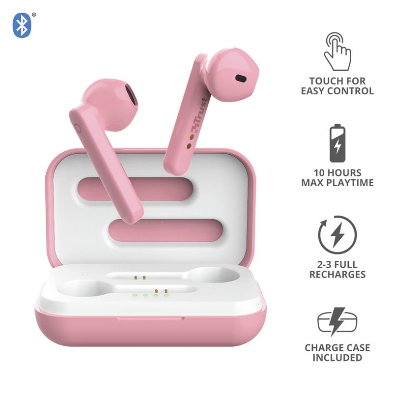 Trust Primo Headset In-ear Roze Bluetooth