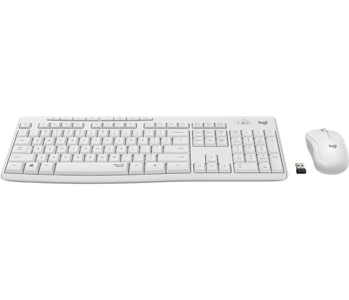 Logitech MK295 Silent Wireless Combo toetsenbord Inclusief muis RF Draadloos QWERTY Scandinavisch Wit