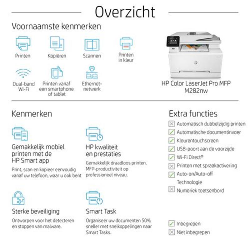 HP Color LaserJet Pro M282nw Laser 600 x 600 DPI 22 ppm A4 Wi-Fi