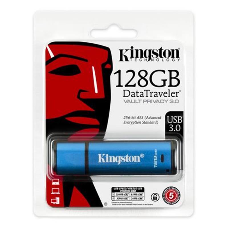 Kingston Technology DataTraveler VP30 USB flash drive 128 GB USB Type-A 3.2 Gen 2 (3.1 Gen 2) Blauw
