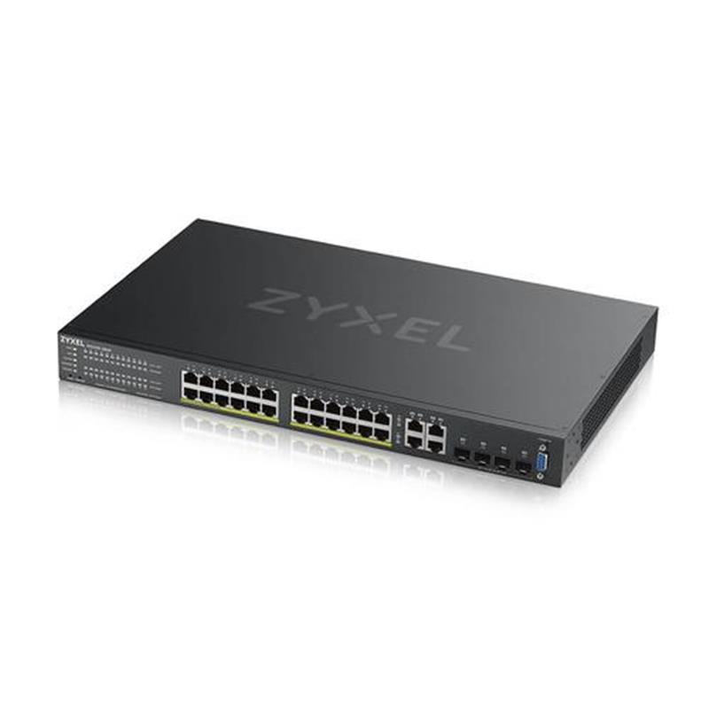 Zyxel GS2220-28HP-EU0101F netwerk-switch Managed L2 Gigabit Ethernet (10/100/1000) Power over Ethernet (PoE) Zwart