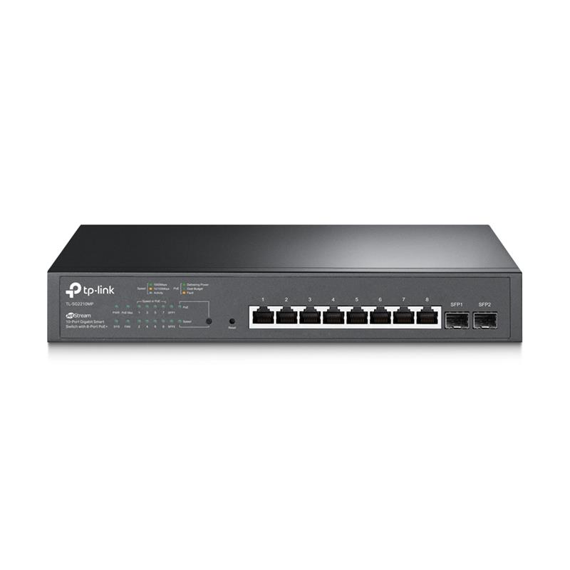 TP-LINK TL-SG2210MP netwerk-switch Gigabit Ethernet (10/100/1000) Zwart Power over Ethernet (PoE)