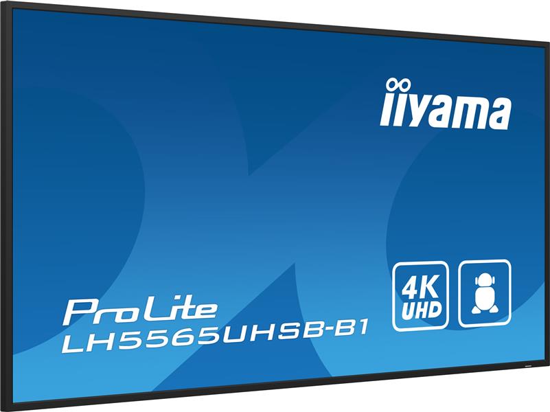 iiyama LH5565UHSB-B1 beeldkrant Kiosk-ontwerp 138,7 cm (54.6"") LED Wifi 800 cd/m² 4K Ultra HD Zwart Type processor Android 11 24/7