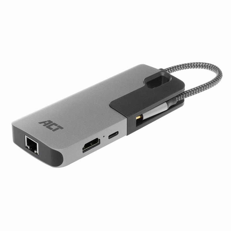 ACT AC7042 USB-C naar HDMI multiport adapter met ethernet en USB hub