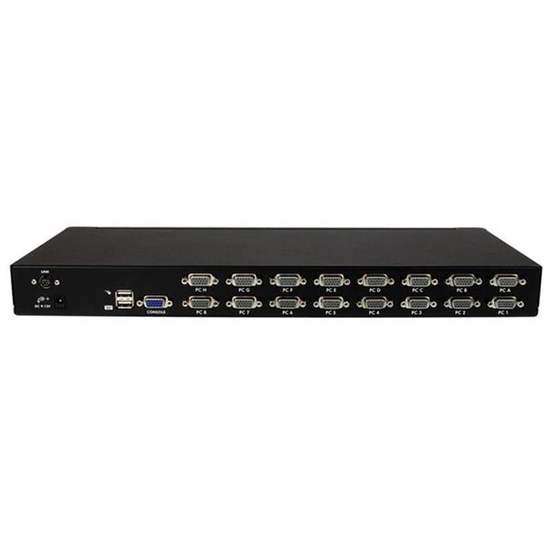 StarTech.com 16-poort 1U-Rack USB KVM-switch met OSD en Bekabeling