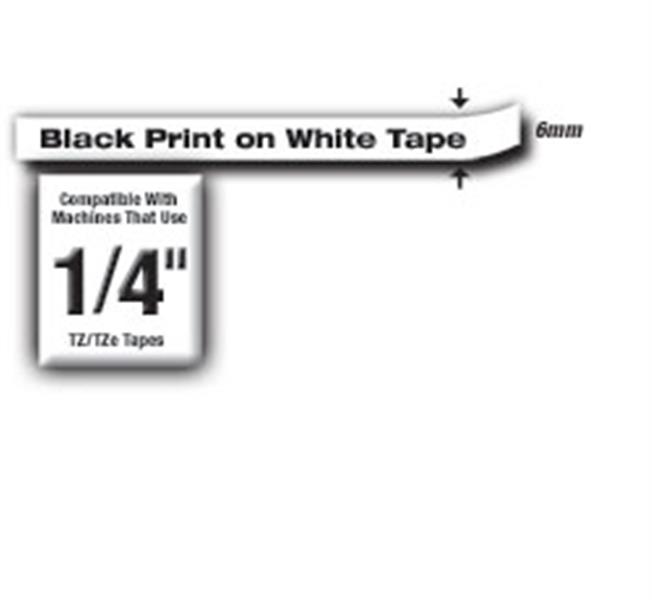 Brother TZe211 labelprinter-tape Zwart op wit TZe