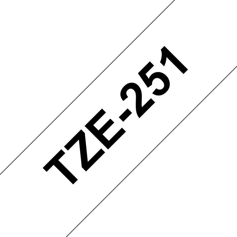 Brother TZE251 labelprinter-tape Zwart op wit TZe