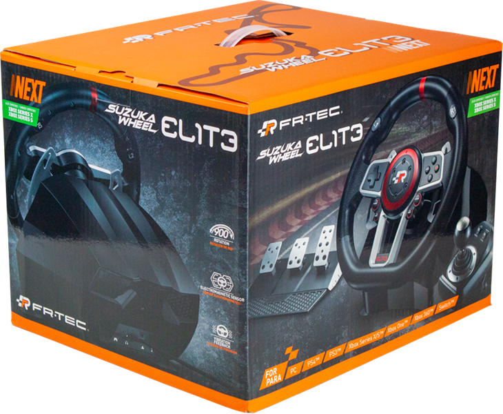FR-TEC Suzuka elite Zwart, Rood Stuurwiel + pedalen Analoog/digitaal PC