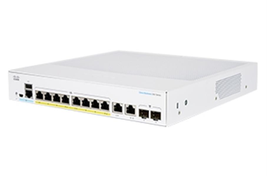 Cisco CBS350-8P-E-2G-EU netwerk-switch Managed L2/L3 Gigabit Ethernet (10/100/1000) Zilver