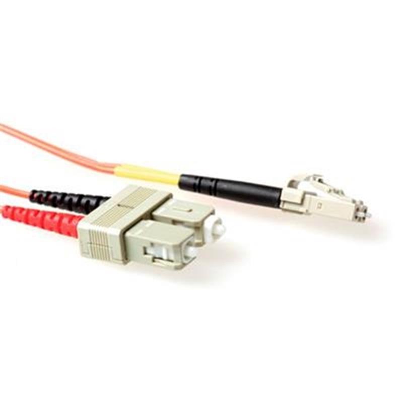 Ewent EL8502 Glasvezel kabel 2 m 2x LC 2x SC OM2 Oranje
