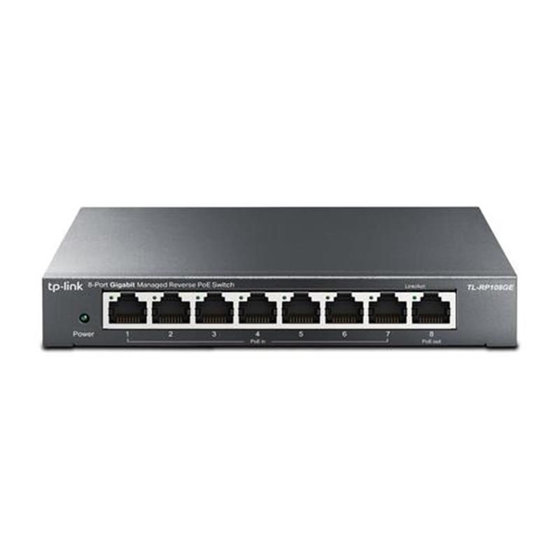 TP-LINK TL-RP108GE netwerk-switch Gigabit Ethernet (10/100/1000) Power over Ethernet (PoE) Zwart