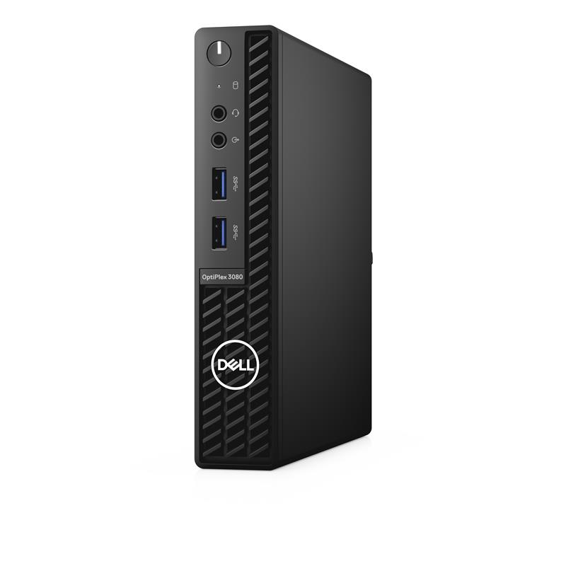 DELL OptiPlex 3080 Intel® 10de generatie Core™ i5 i5-10500T 8 GB DDR4-SDRAM 256 GB SSD MFF Zwart Mini PC Windows 10 Pro