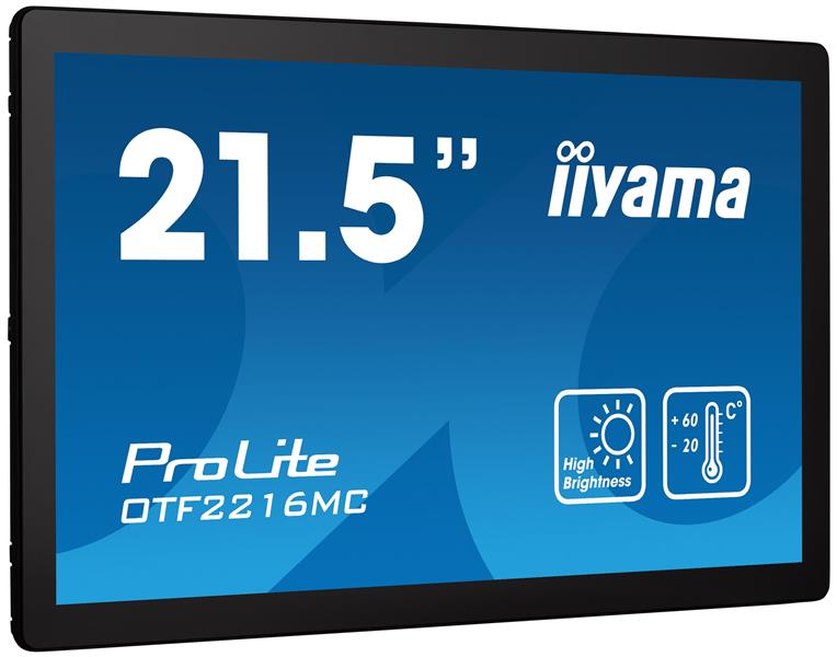 iiyama ProLite OTF2216MC-B1 computer monitor 39,6 cm (15.6"") 1920 x 1080 Pixels Full HD Touchscreen Zwart