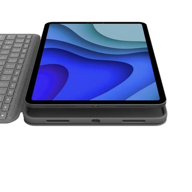 Logitech Folio Touch AZERTY Frans Grijs Smart Connector