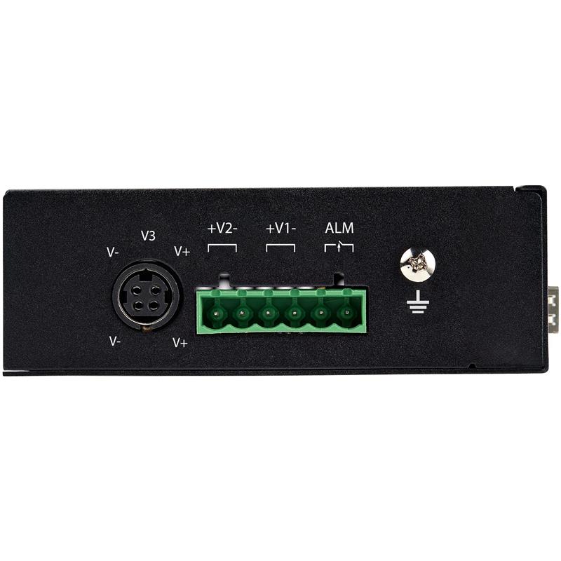 StarTech.com Industrial 6 Port Gigabit Ethernet Switch 4 PoE RJ45 +2 SFP Slots 30W PoE+ 48VDC 10/100/1000 Power Over Ethernet LAN Switch -40C to 75C m