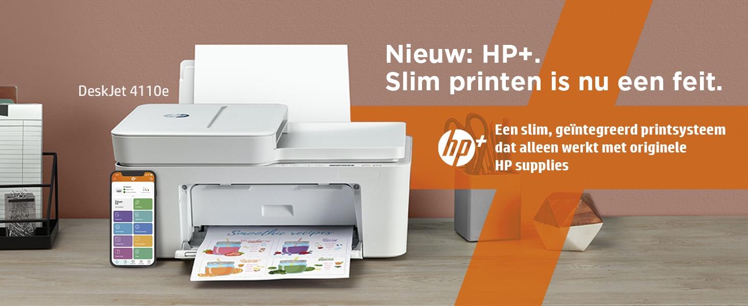 HP DeskJet Plus 4110e Thermische inkjet A4 4800 x 1200 DPI 8,5 ppm Wifi