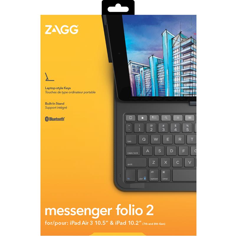 ZAGG Messenger Folio 2 Houtskool Bluetooth Duits