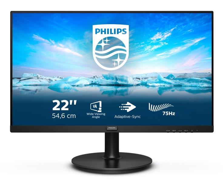 Philips V Line 222V8LA/00 computer monitor 54,6 cm (21.5"") 1920 x 1080 Pixels Full HD LCD Zwart