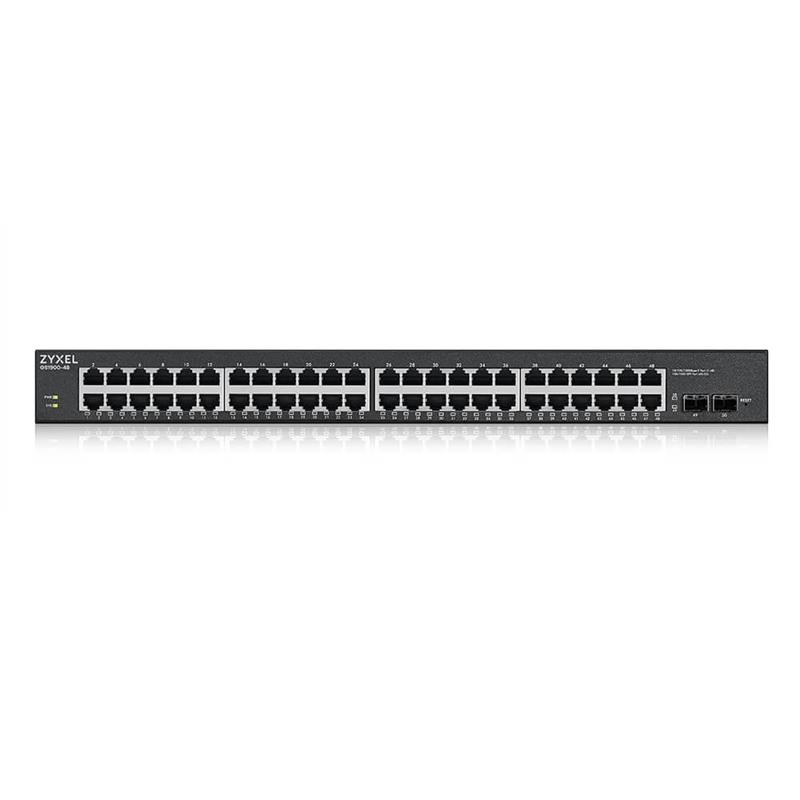 Zyxel GS1900-48HPv2 Managed L2 Gigabit Ethernet (10/100/1000) Power over Ethernet (PoE) Zwart