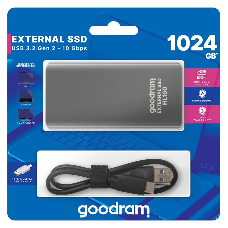 Goodram HL100 1024 GB Grijs