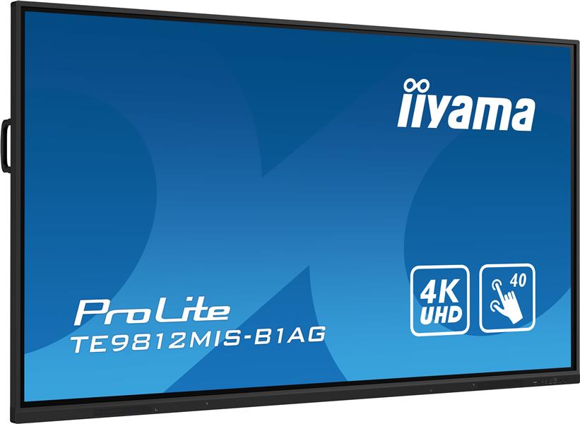 iiyama PROLITE Digitaal A-kaart 2,49 m (98"") LED Wifi 400 cd/m² 4K Ultra HD Zwart Touchscreen Type processor Android 24/7