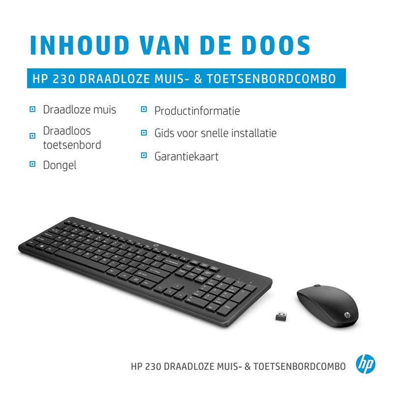 HP 230 draadloze muis- en toetsenbordcombo