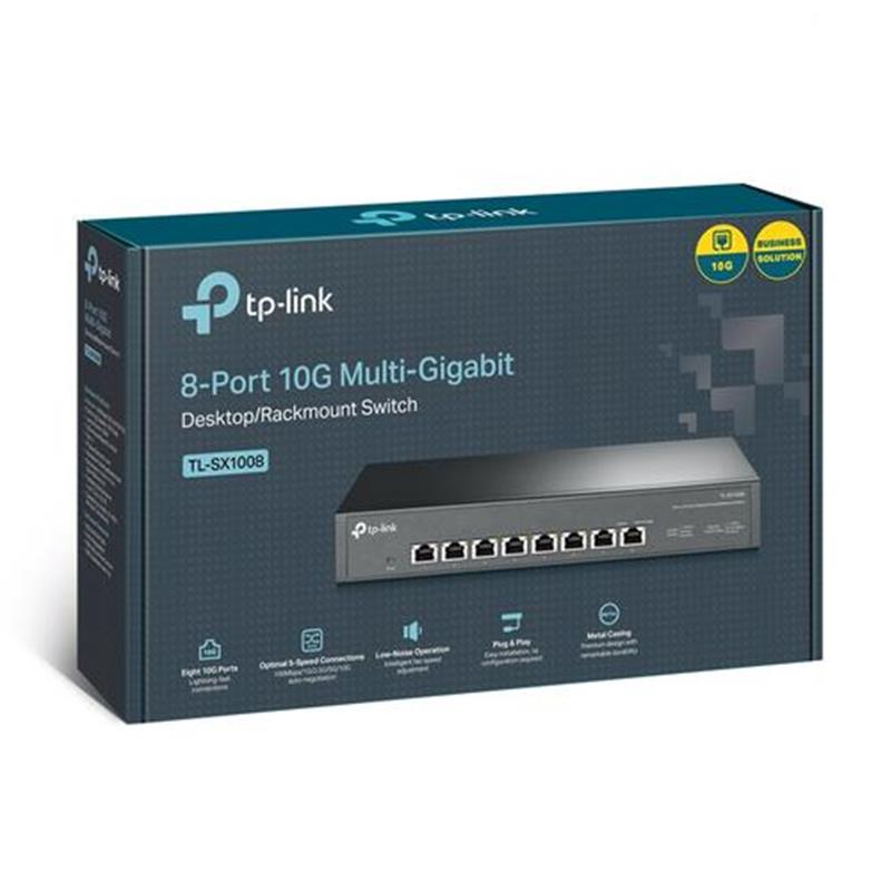 TP-LINK TL-SX1008 netwerk-switch Unmanaged 10G Ethernet (100/1000/10000) Zwart