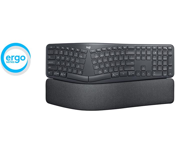 Logitech Ergo K860 toetsenbord RF-draadloos + Bluetooth Engels Grafiet