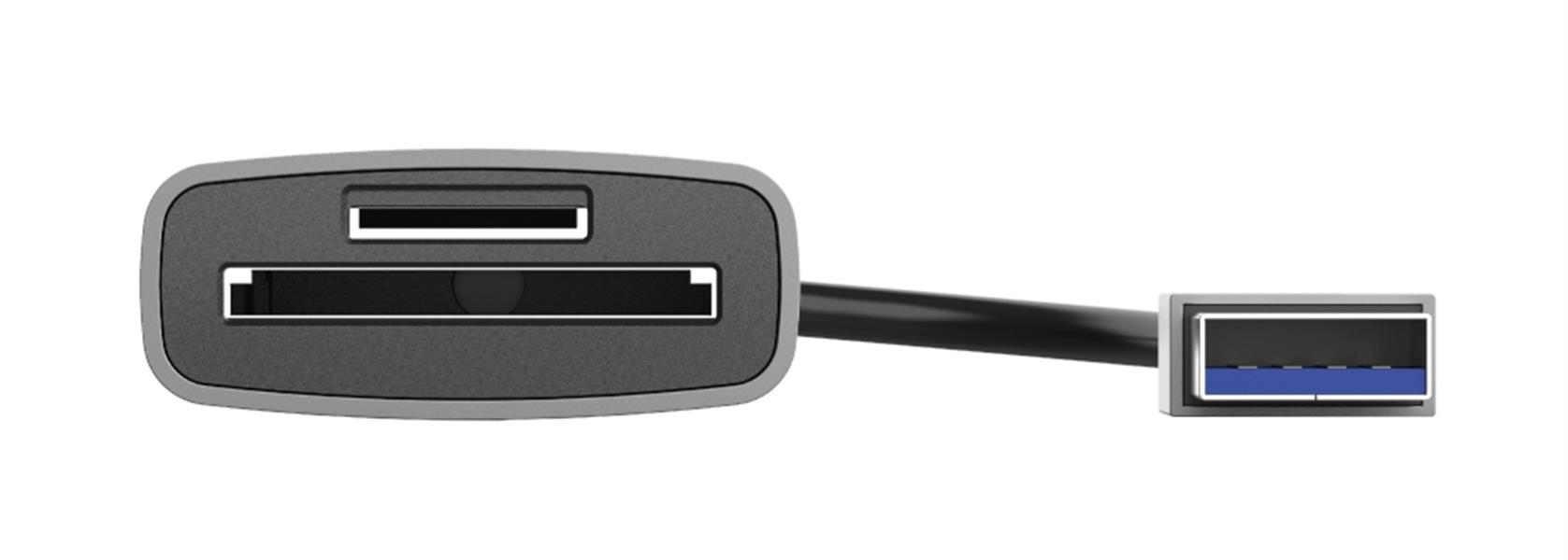 Trust Dalyx geheugenkaartlezer USB 3.2 Gen 1 (3.1 Gen 1) Aluminium