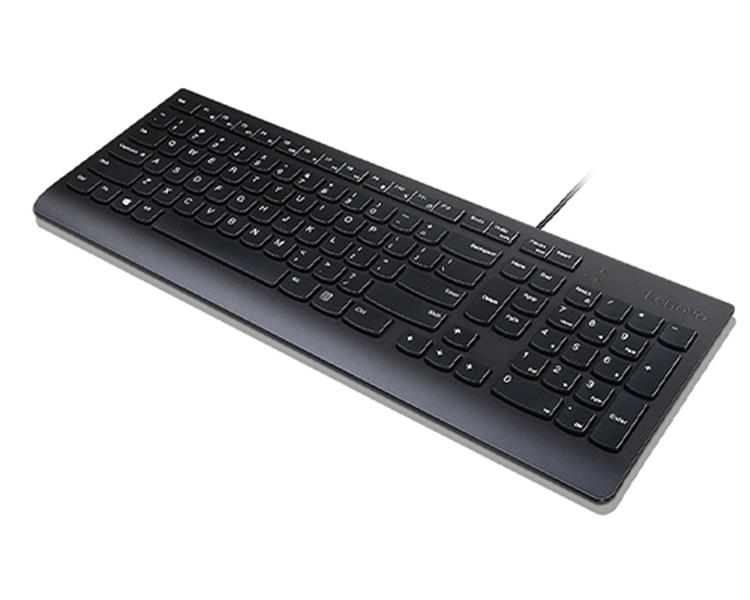 Lenovo Essential toetsenbord USB Belgisch, Brits Engels Zwart
