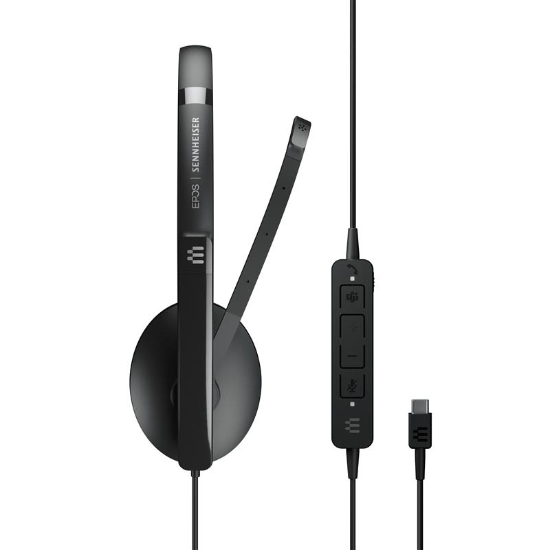 EPOS | SENNHEISER Tweezijdige on-ear USB-C-headset met ANC, gecertificeerd voor Microsoft Teams