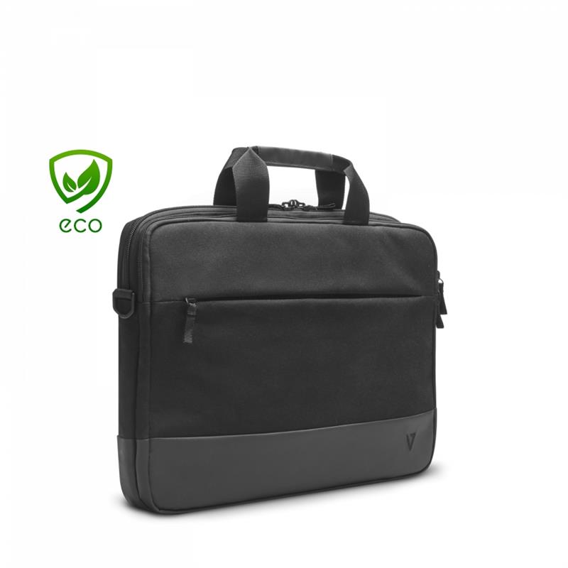 V7 CTP14-ECO-BLK notebooktas 35,6 cm (14"") Aktetas Zwart