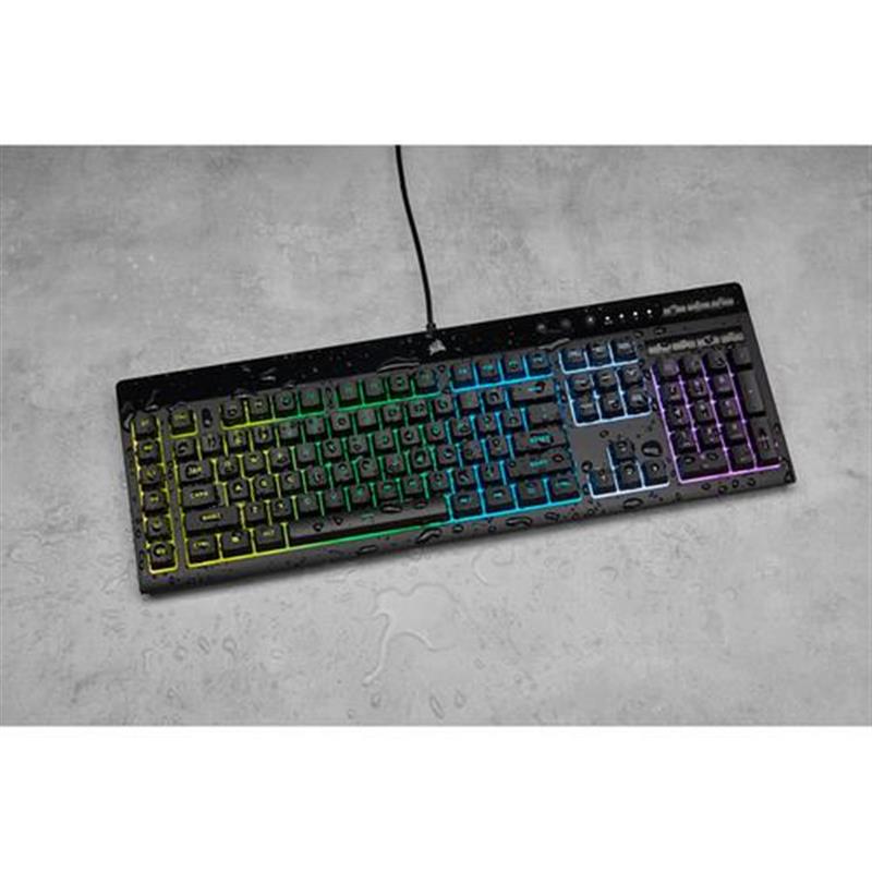 COR K55 RGB PRO Gaming Keyboard BacklitZoned RGB LED Rubberdome