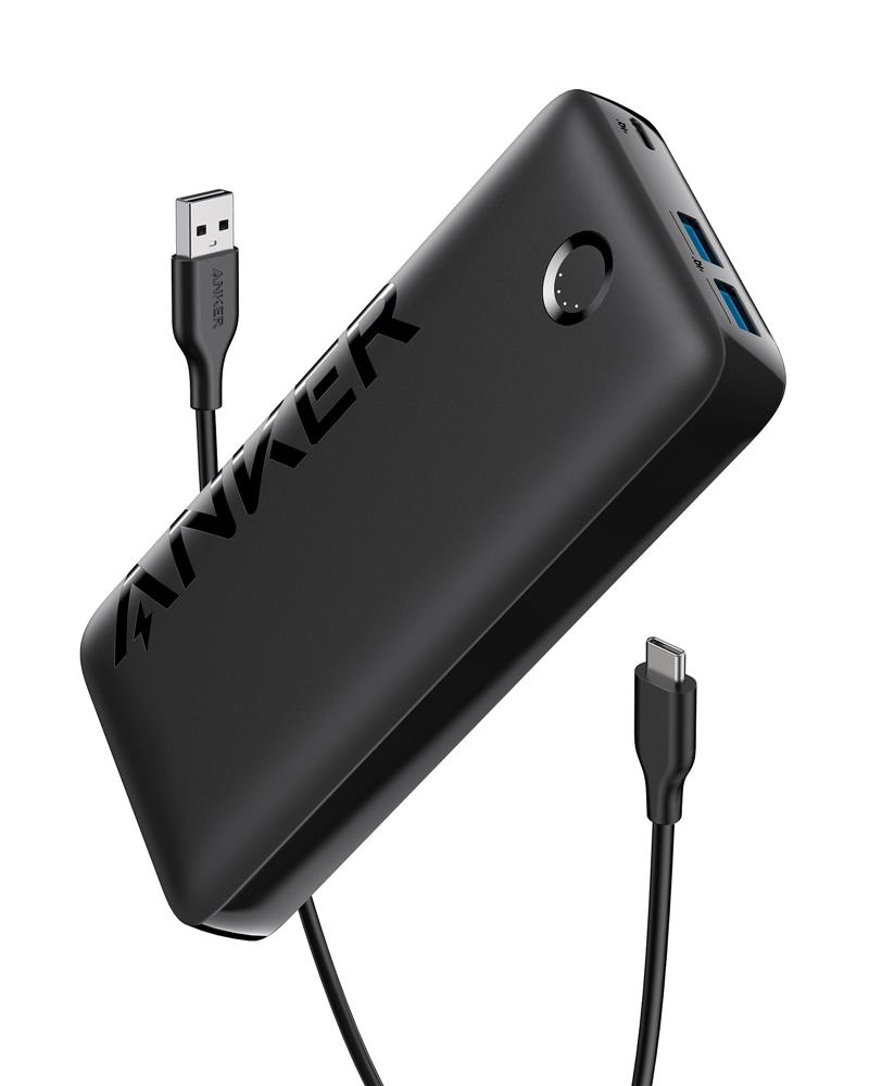 Anker 335 Power Bank PowerCore 20K 22 5W Built-In USB-C Cable 