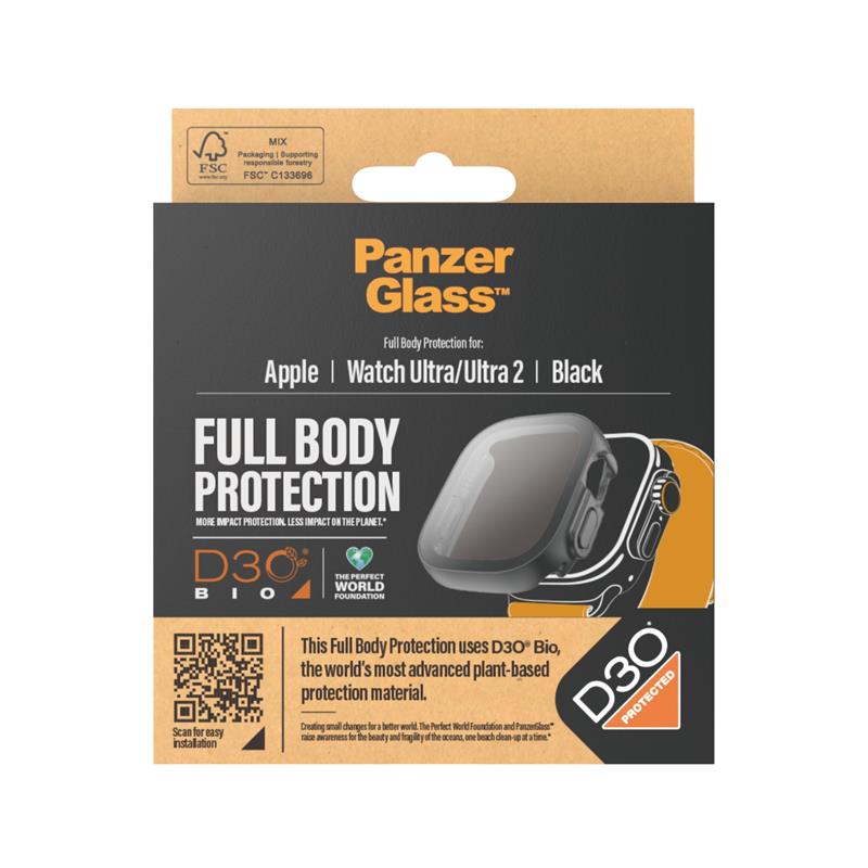 PanzerGlass Apple Watch Full Body Case D30 Transparant Gehard glas, Polyethyleentereftalaat (PET)