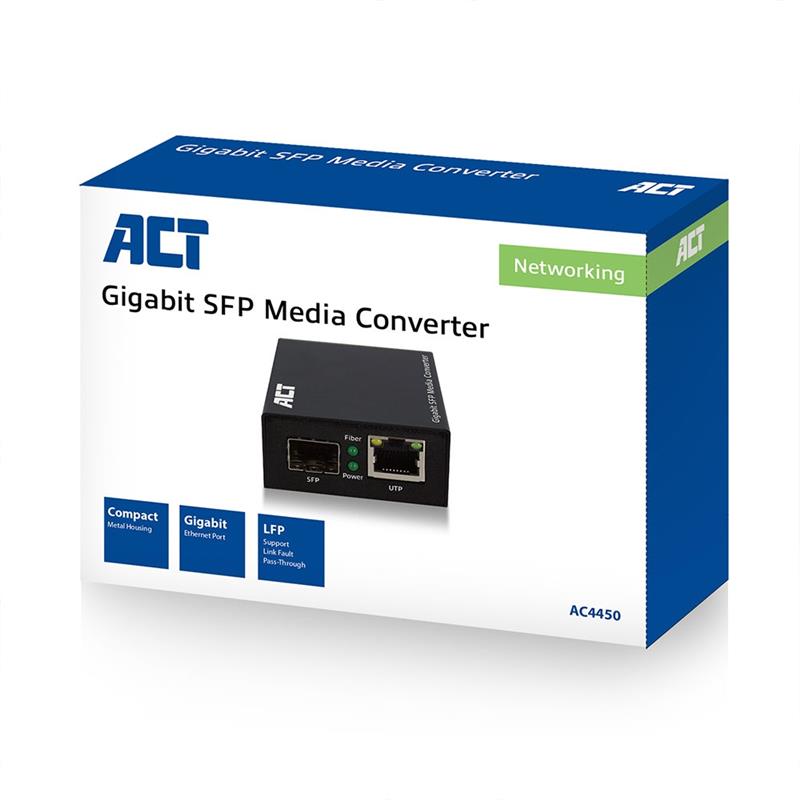 ACT AC4450 Gigabit SFP Media Converter