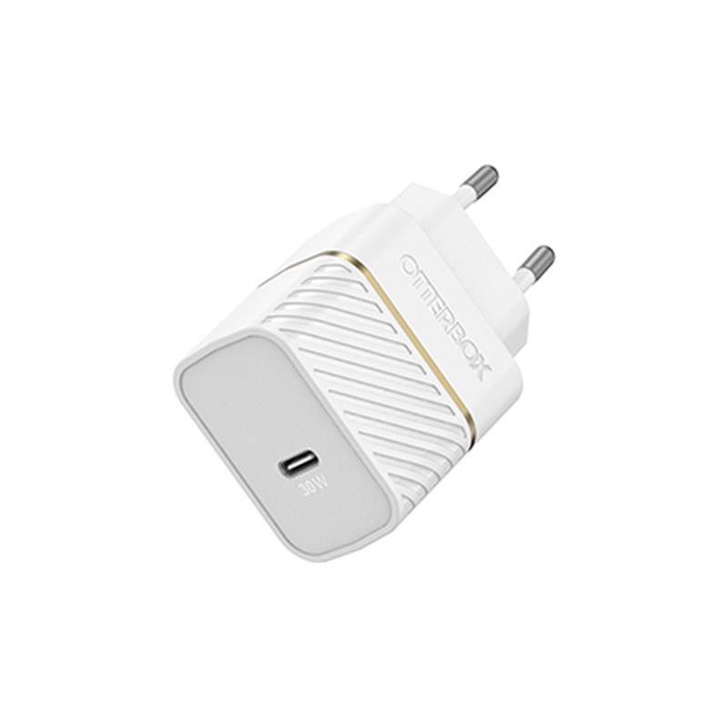 OtterBox EU Wall Charger 30W GaN - 1X USB-C 30W USB-PD, Cloud Dust White