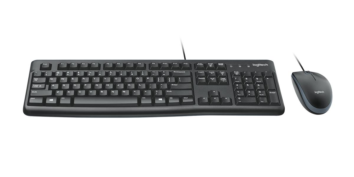 Logitech MK120 toetsenbord USB Scandinavisch Zwart
