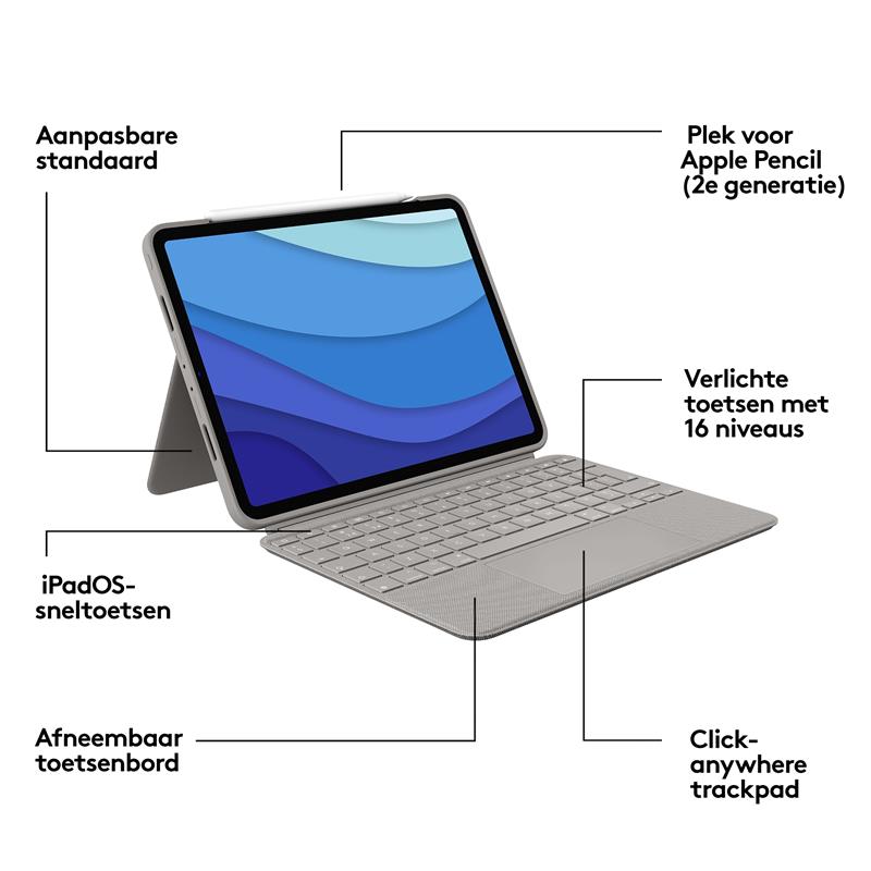 Logitech Combo Touch for iPad Pro 11-inch (1st, 2nd, and 3rd generation)