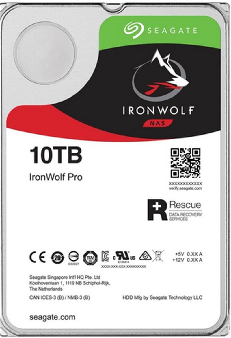 Seagate IronWolf Pro ST10000NE000 interne harde schijf 3.5"" 10000 GB SATA III