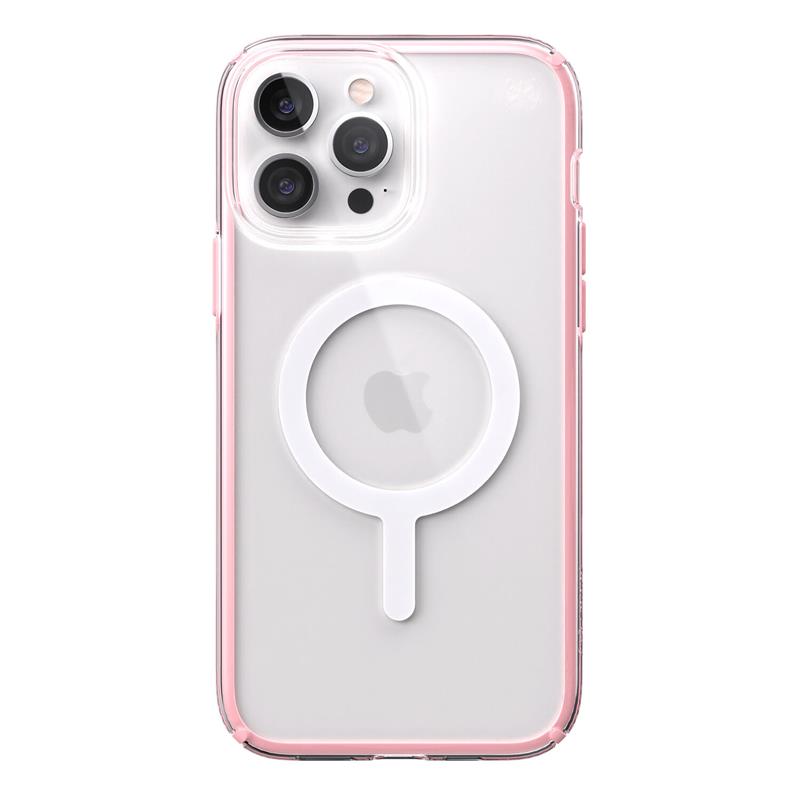 Speck Presidio Perfect-Clear mobiele telefoon behuizingen 17 cm (6.7"") Hoes Roze, Roze, Doorschijnend