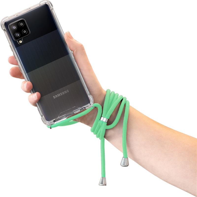 Mobiparts Lanyard Case Samsung Galaxy A42 (2020) Green Cord