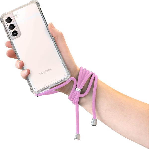 Mobiparts Lanyard Case Samsung Galaxy S21 Violet Cord