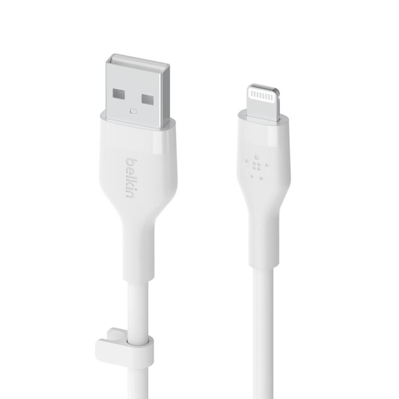 Belkin Cbl Scicone USB-A LTG 2M blc USB-kabel USB A USB C/Lightning Wit