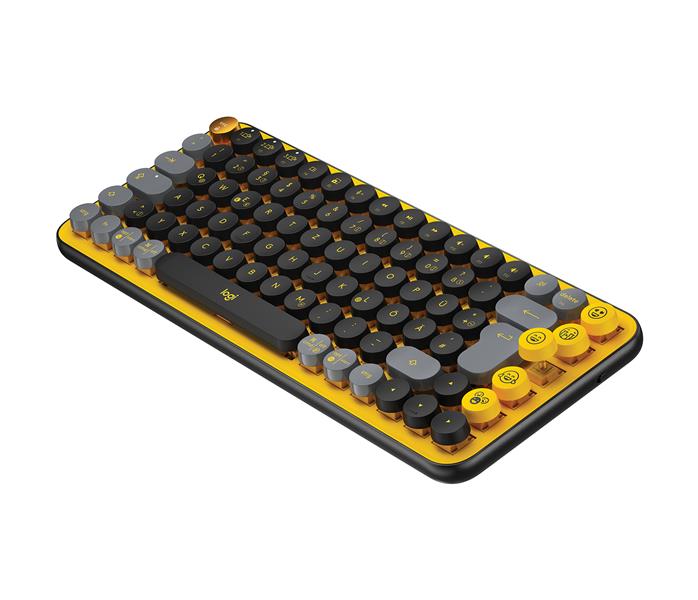Logitech POP Keys Wireless Mechanical Keyboard With Emoji Keys toetsenbord Bluetooth QWERTZ Duits Zwart, Grijs, Geel